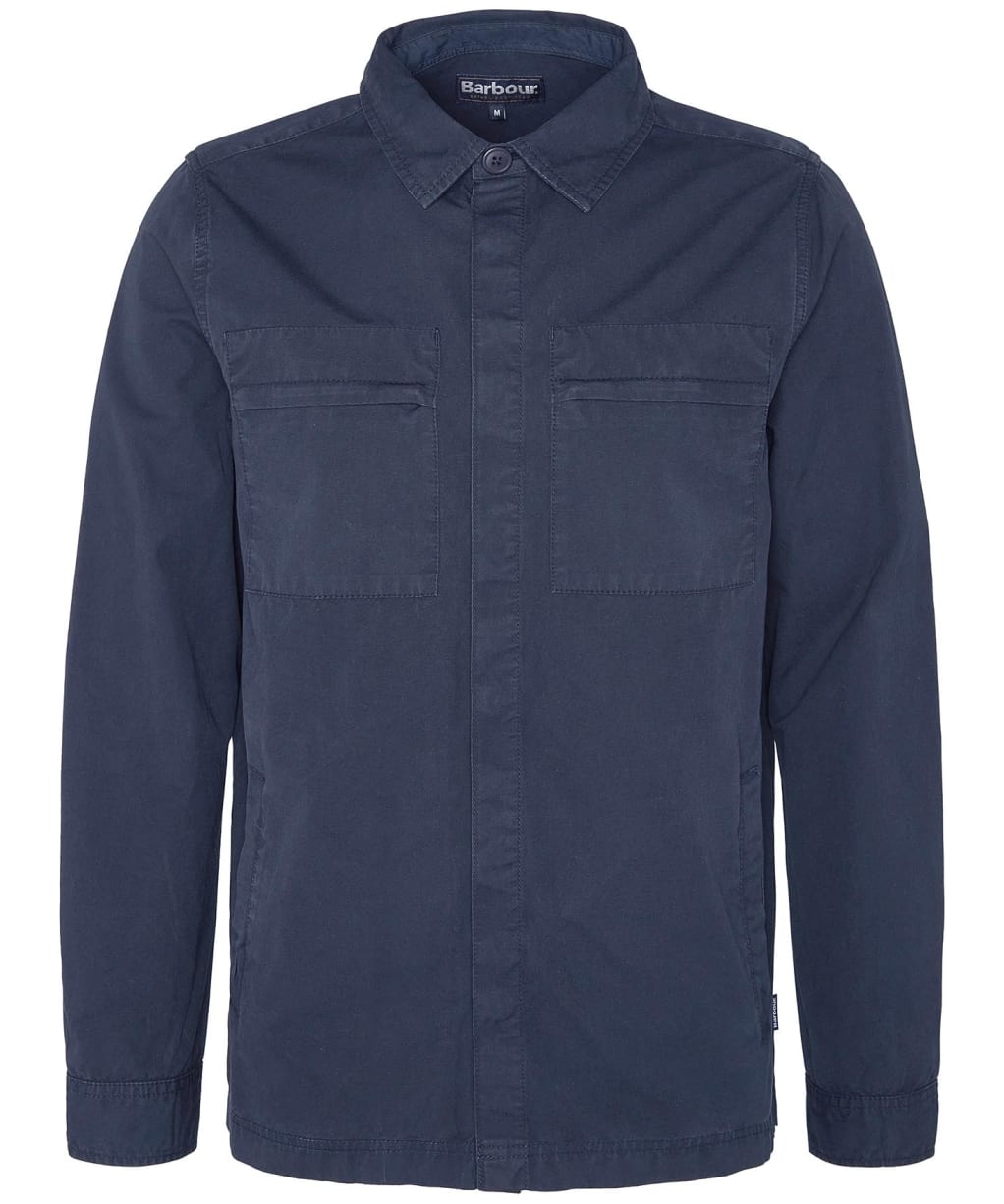 Men's Barbour Castlebay Garment Dyed Overshirt - Navy