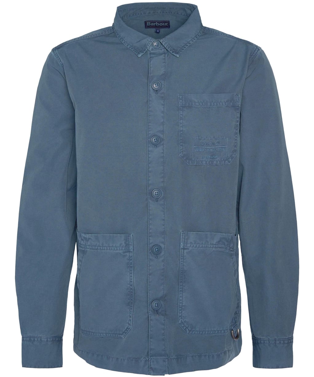 Men's Barbour Dewsbury Garment Dyed Overshirt - Dark Slate