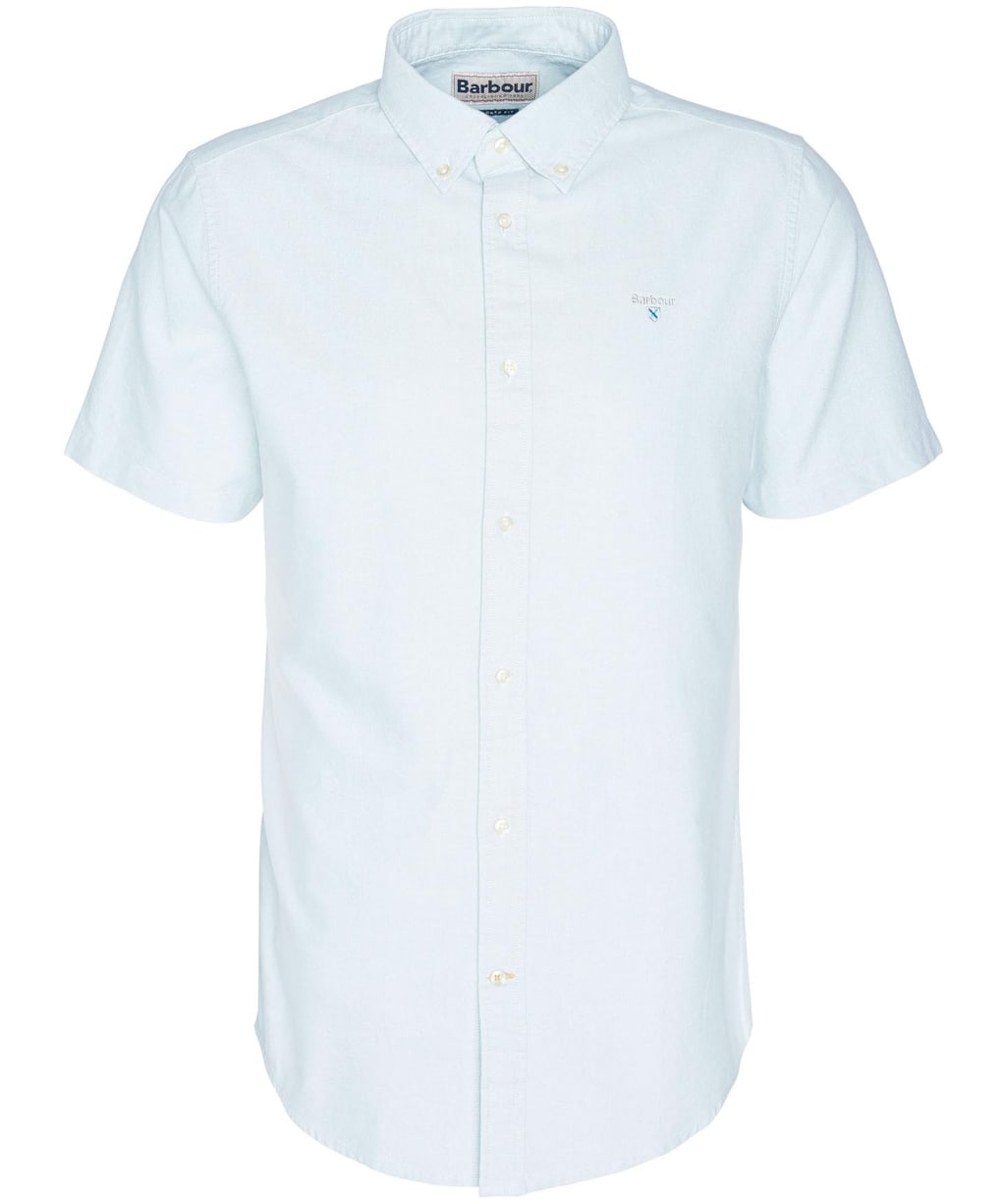 Men's Barbour Oxtown Short Sleeve Tailored Shirt - Blue Chalk