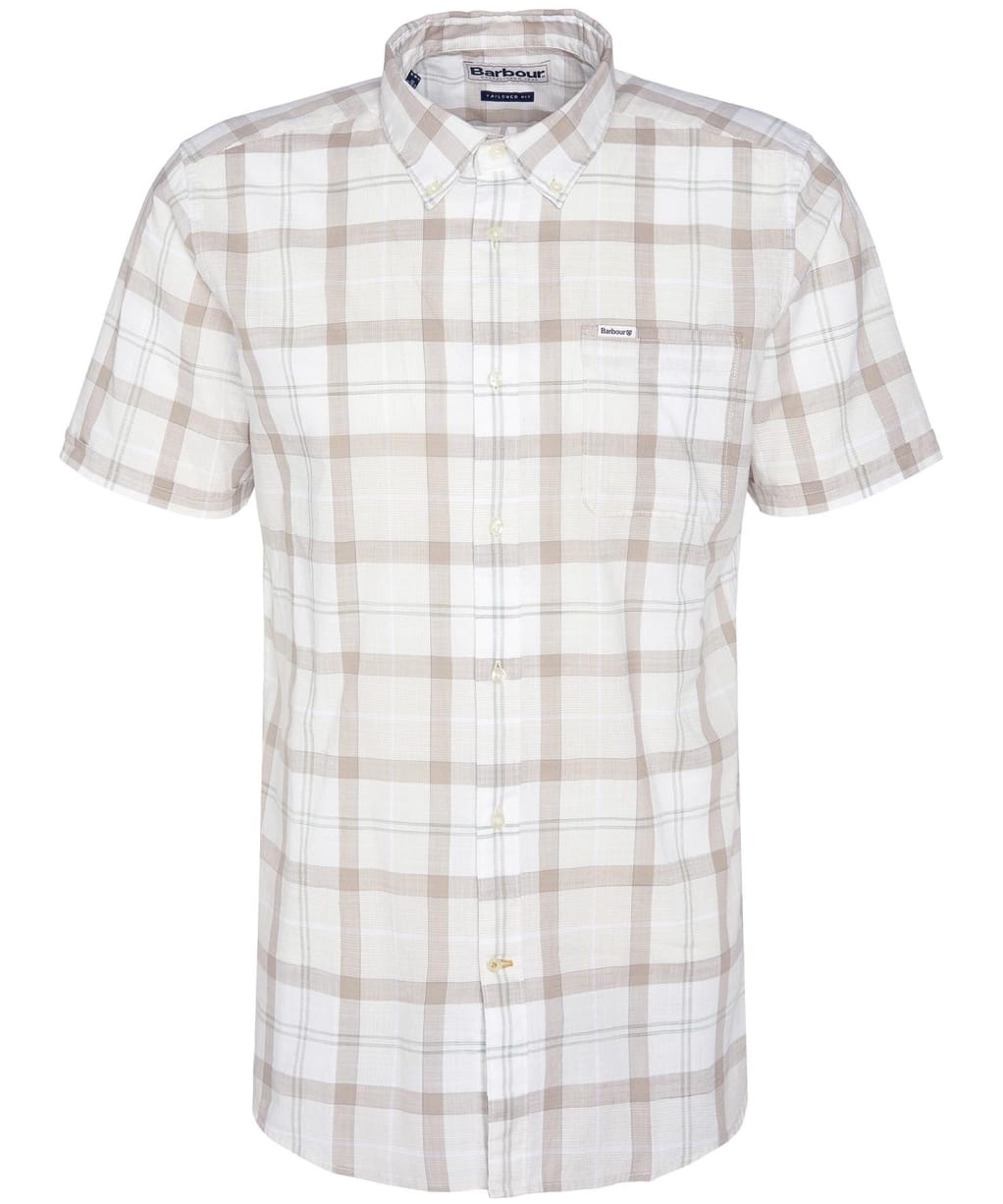 Men's Barbour Delton Short Sleeve Tailored Shirt - SALTMARSH TARTAN
