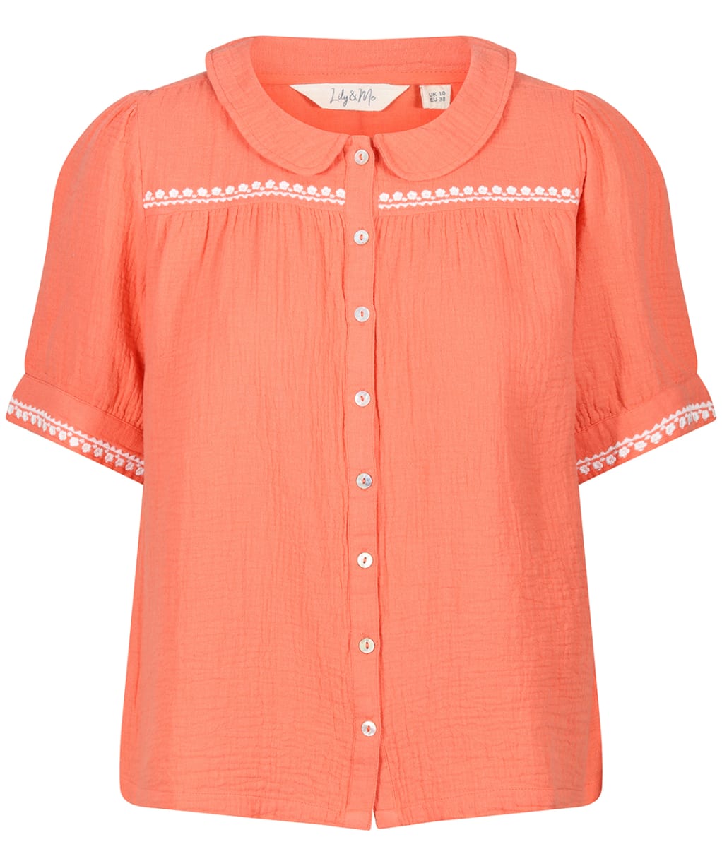 Women's Lily & Me Embroidered Lily Top - Sunset