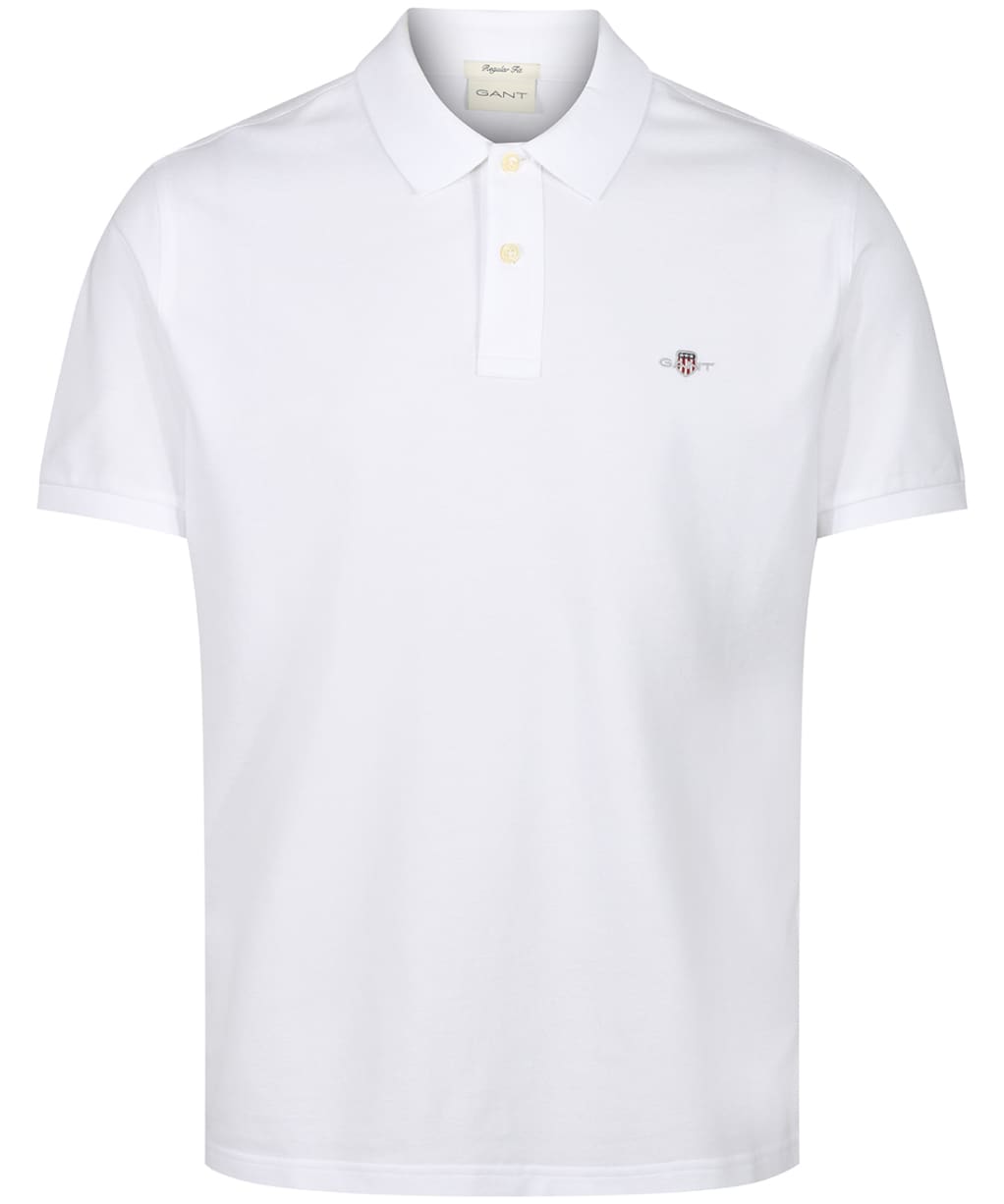 Men's GANT Original Pique Rugger Cotton Polo Shirt - White