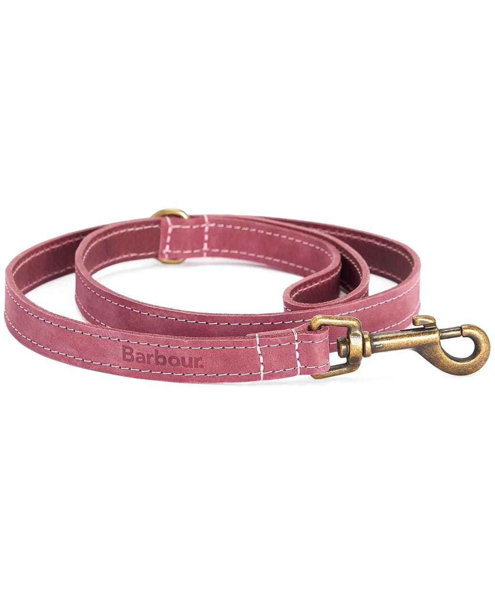 Barbour Leather Dog Lead - Pink