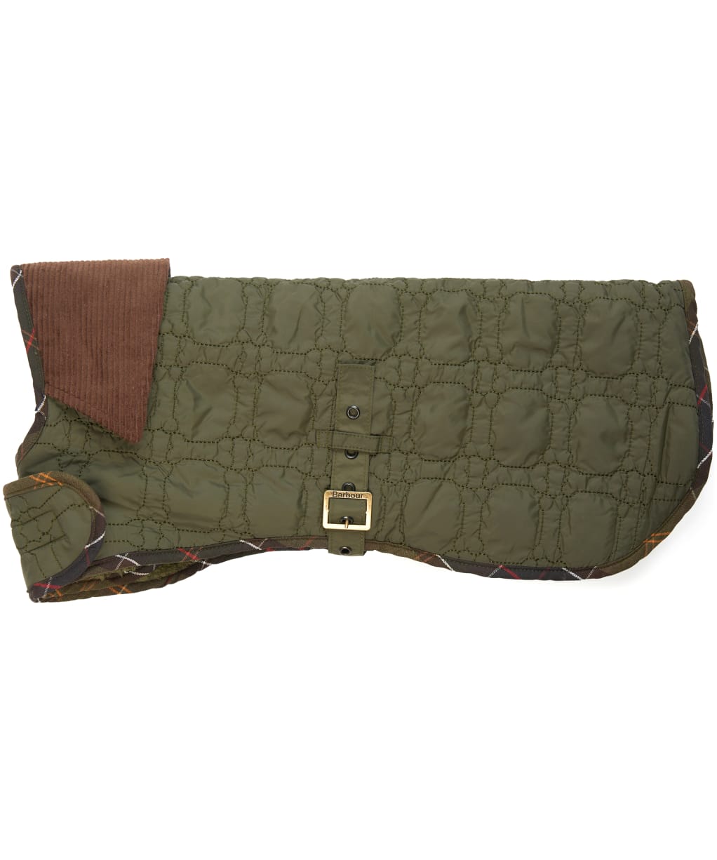 Barbour Dog Bone Quilted Dog Coat - Dark Olive