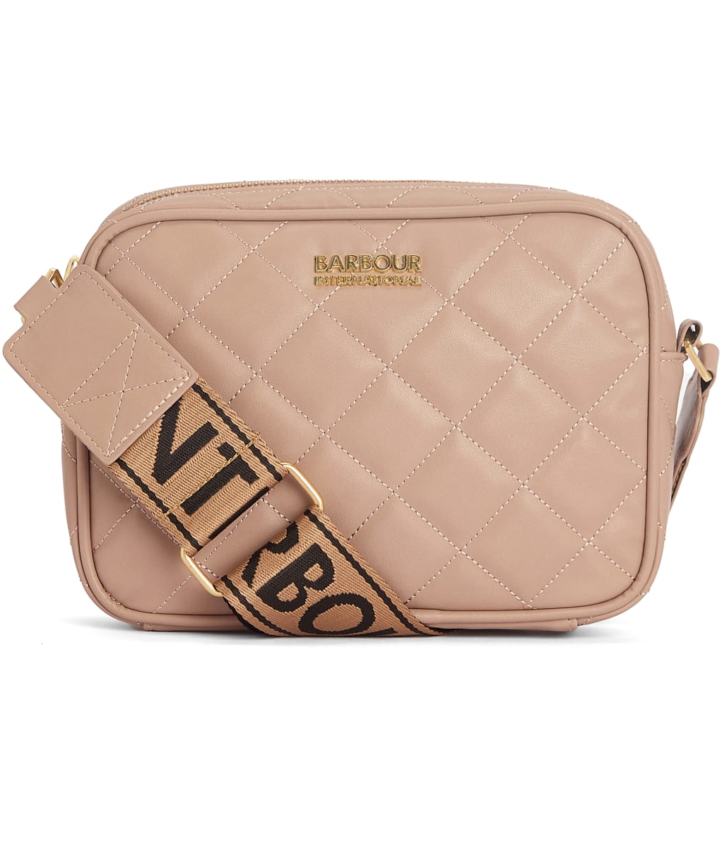 Women's Barbour International Quilted Sloane Crossbody Bag - Camel