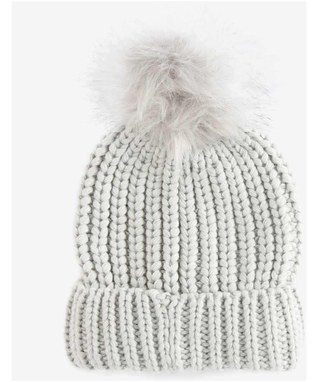 Women's Barbour Saltburn Bobble Hat - Ice White
