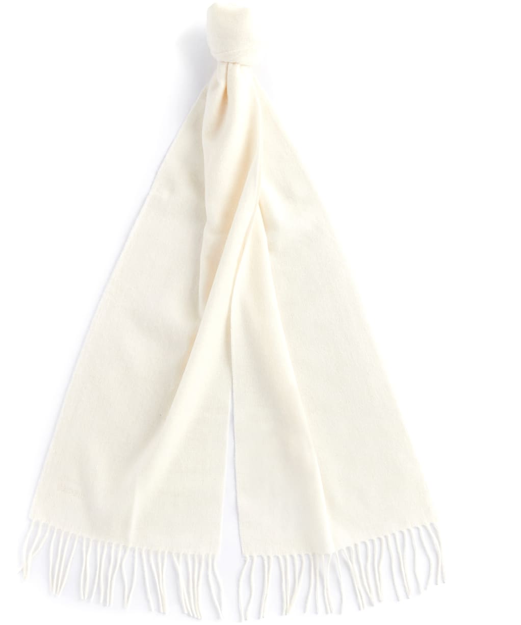 Women's Barbour Lambswool Woven Scarf - Cream