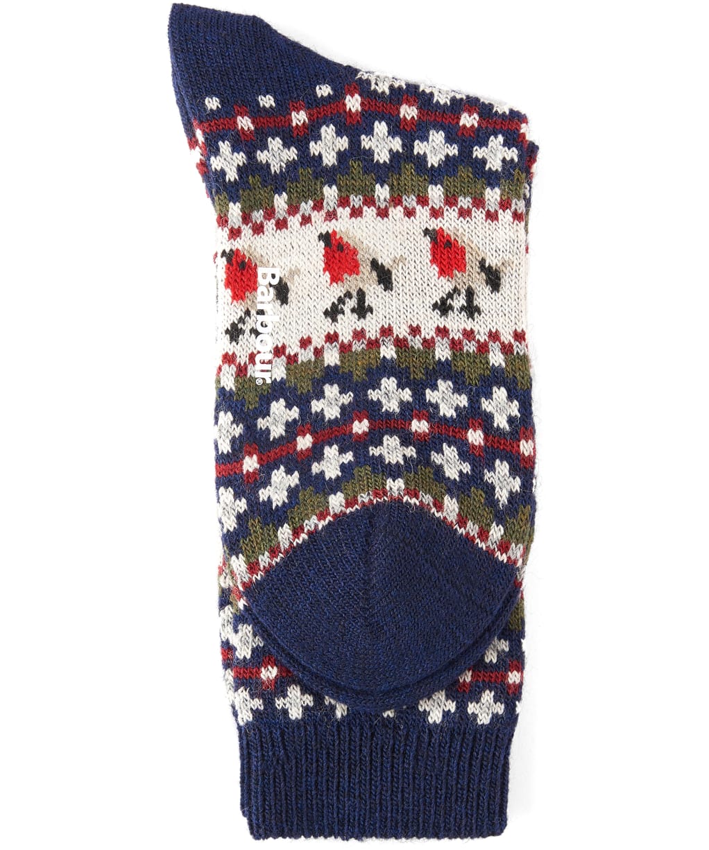 Women's Barbour Robin Fairisle Socks - Navy