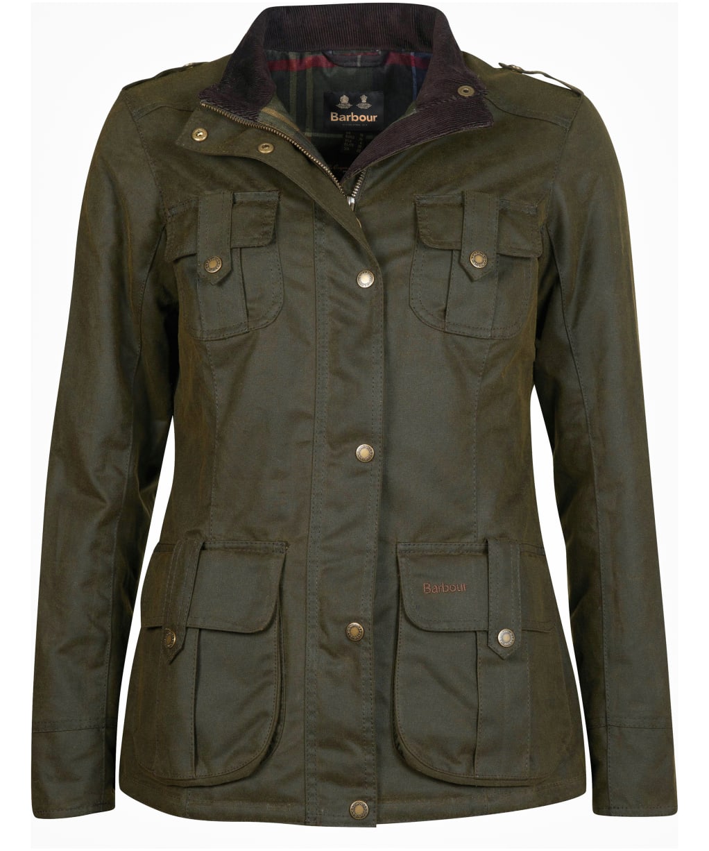 Women’s Barbour Winter Defence Waxed Jacket - Olive