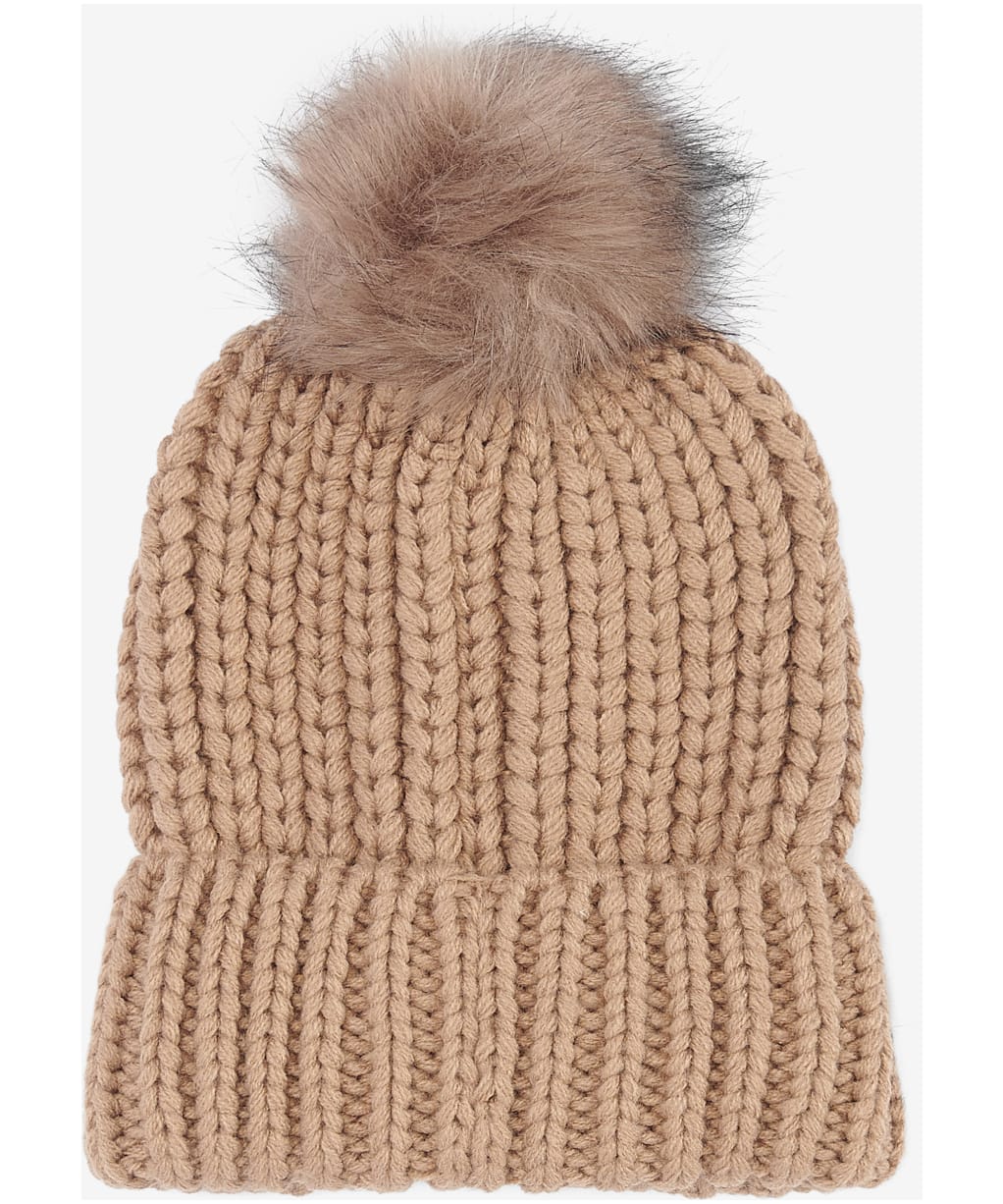 Women's Barbour Saltburn Bobble Hat - Mink