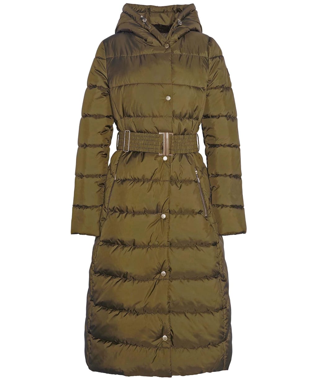 Women's Barbour International Track Line Quilted Jacket - Empire Green