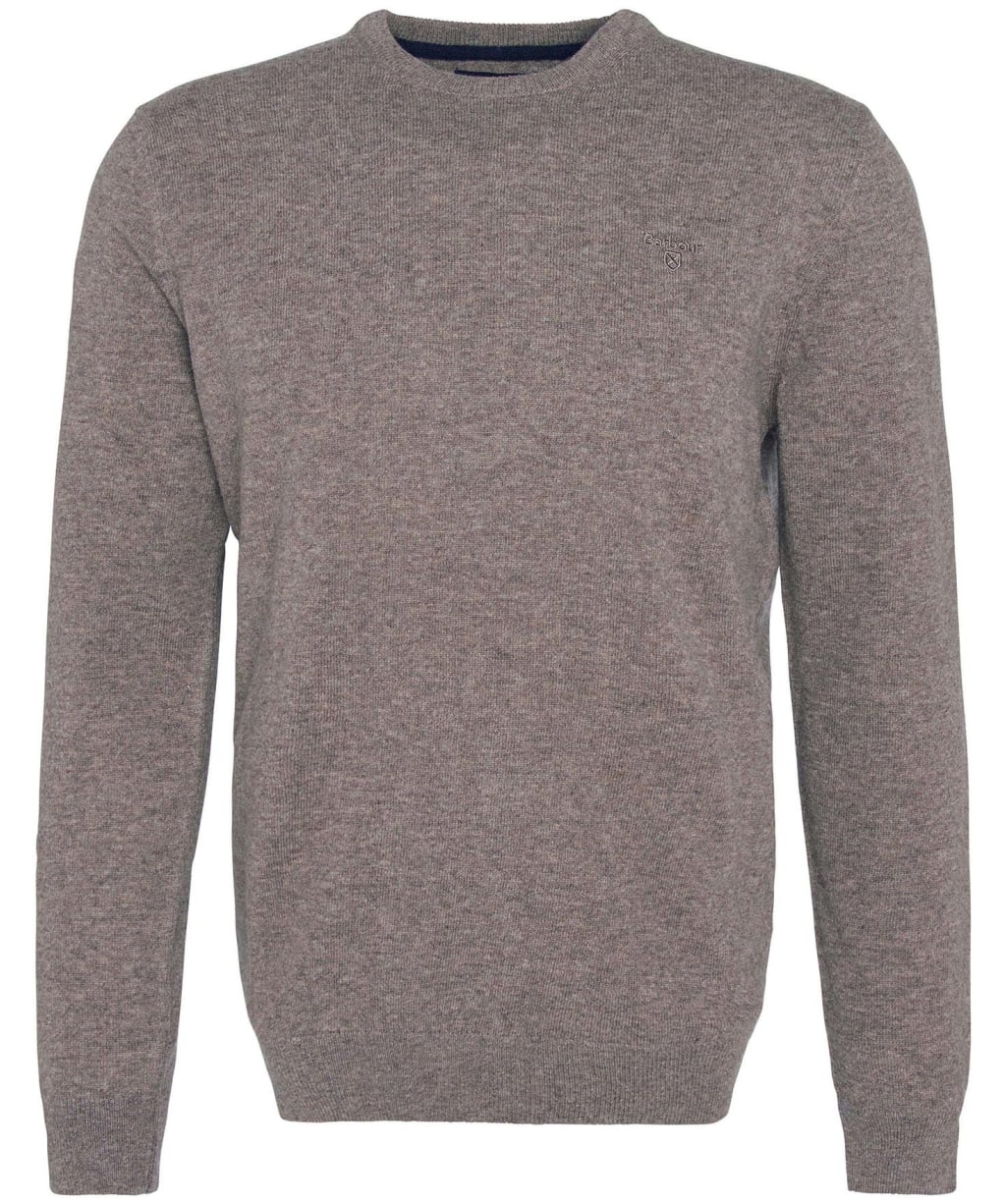 Men's Barbour Essential Lambswool Crew Neck Sweater - Dark Stone