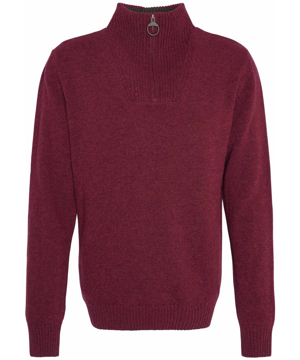 Men's Barbour Nelson Half Zip Sweater - Port