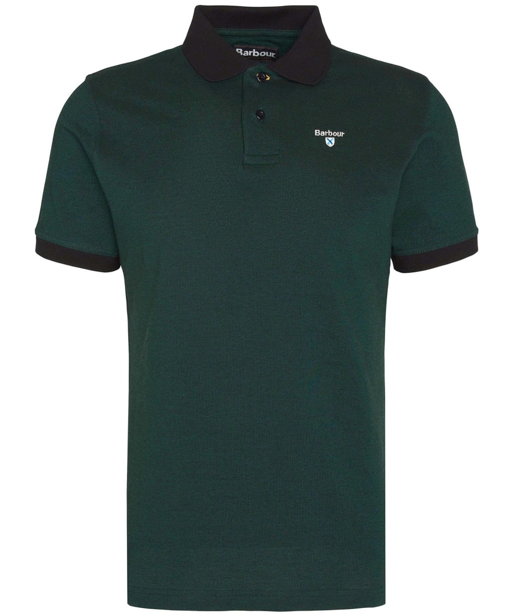 Men's Barbour Sports Polo Mix Shirt - Evergreen