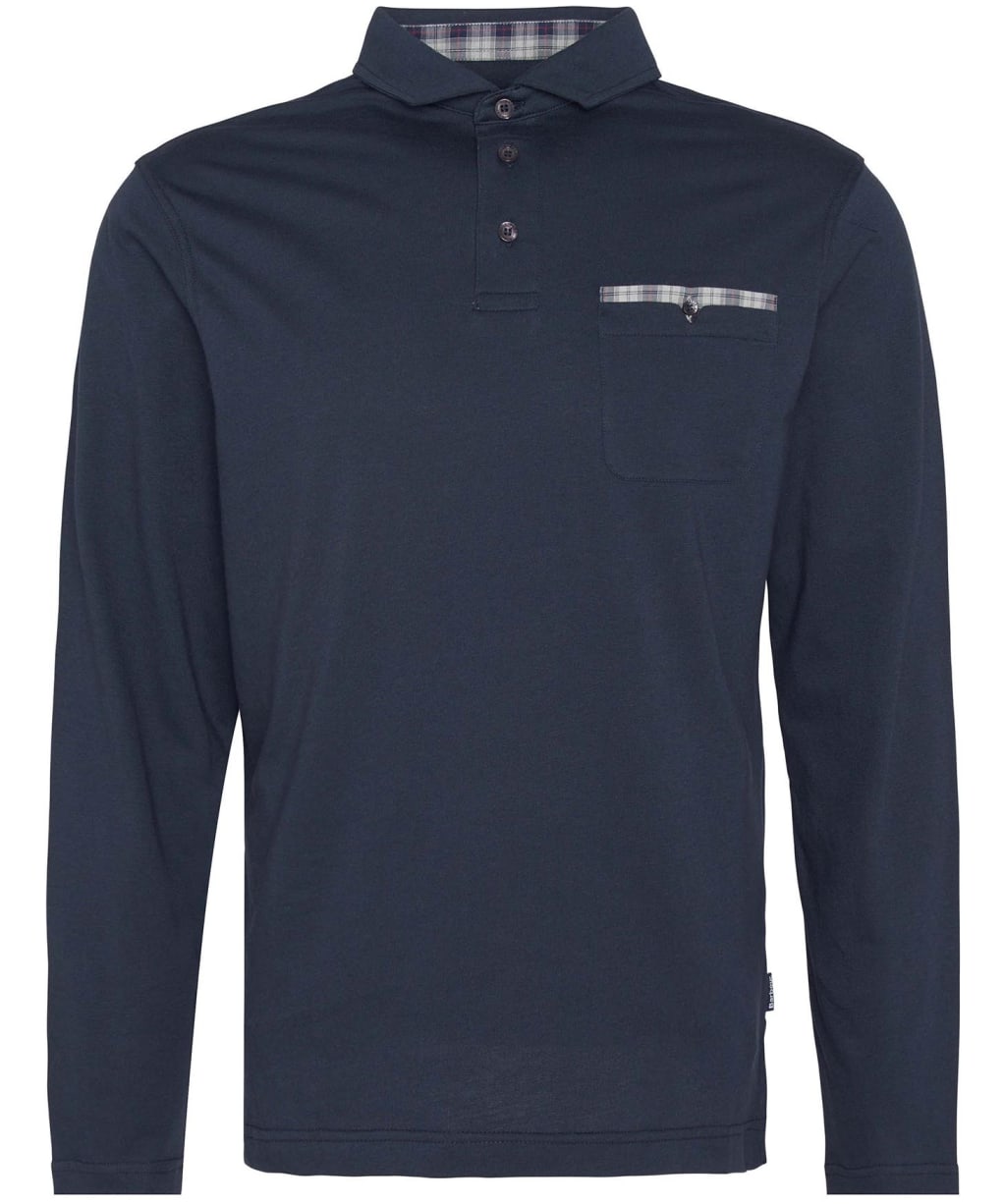 Men's Barbour Long Sleeve Corpatch Polo Shirt - NAVY/BLUE GRANIT