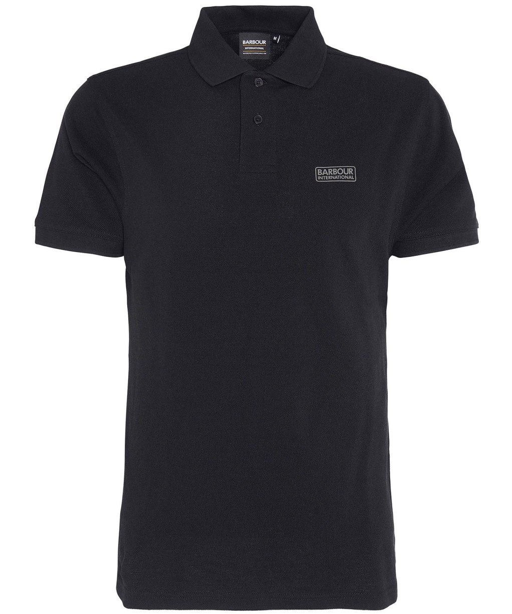 Men's Barbour International Essential Polo - Black / Pewter