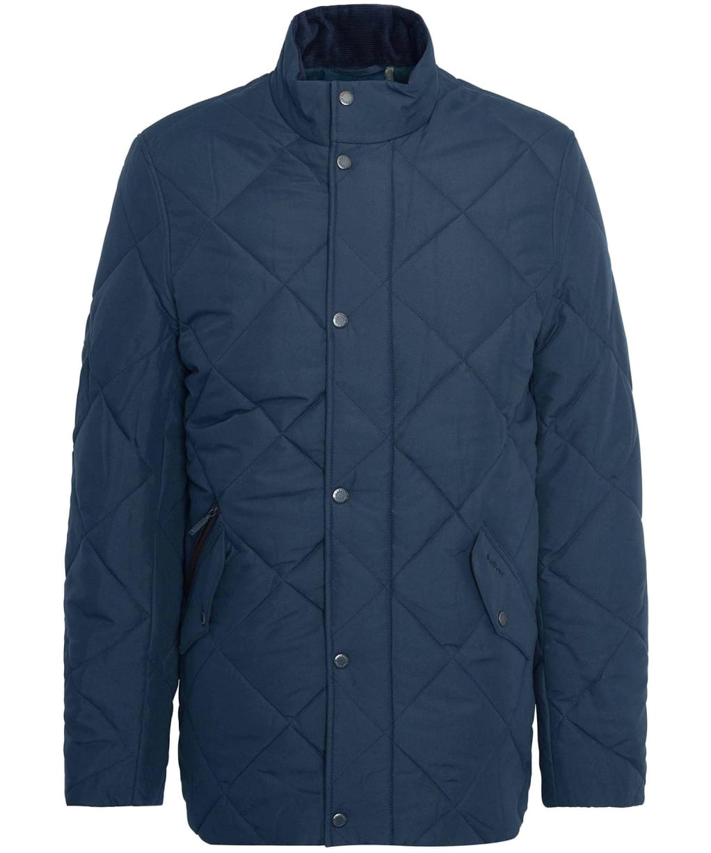 Men's Barbour Winter Chelsea Quilted Jacket - NAVY/GREENLOCH T