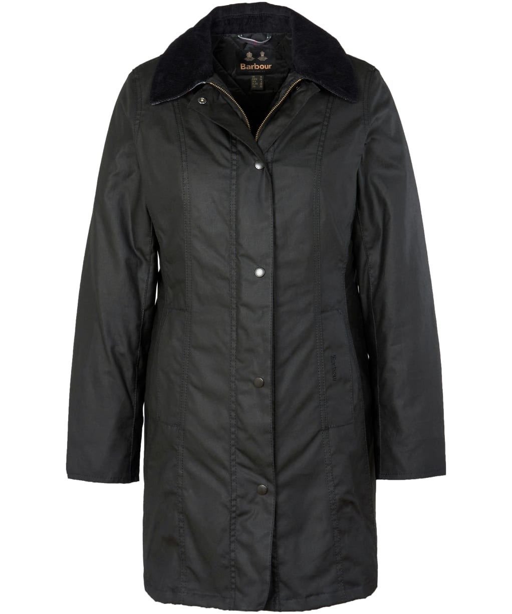 Women's Barbour Belsay Waxed Jacket - Black