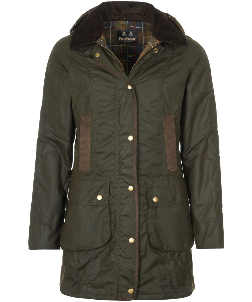 Women's Barbour Bower Waxed Jacket - Olive