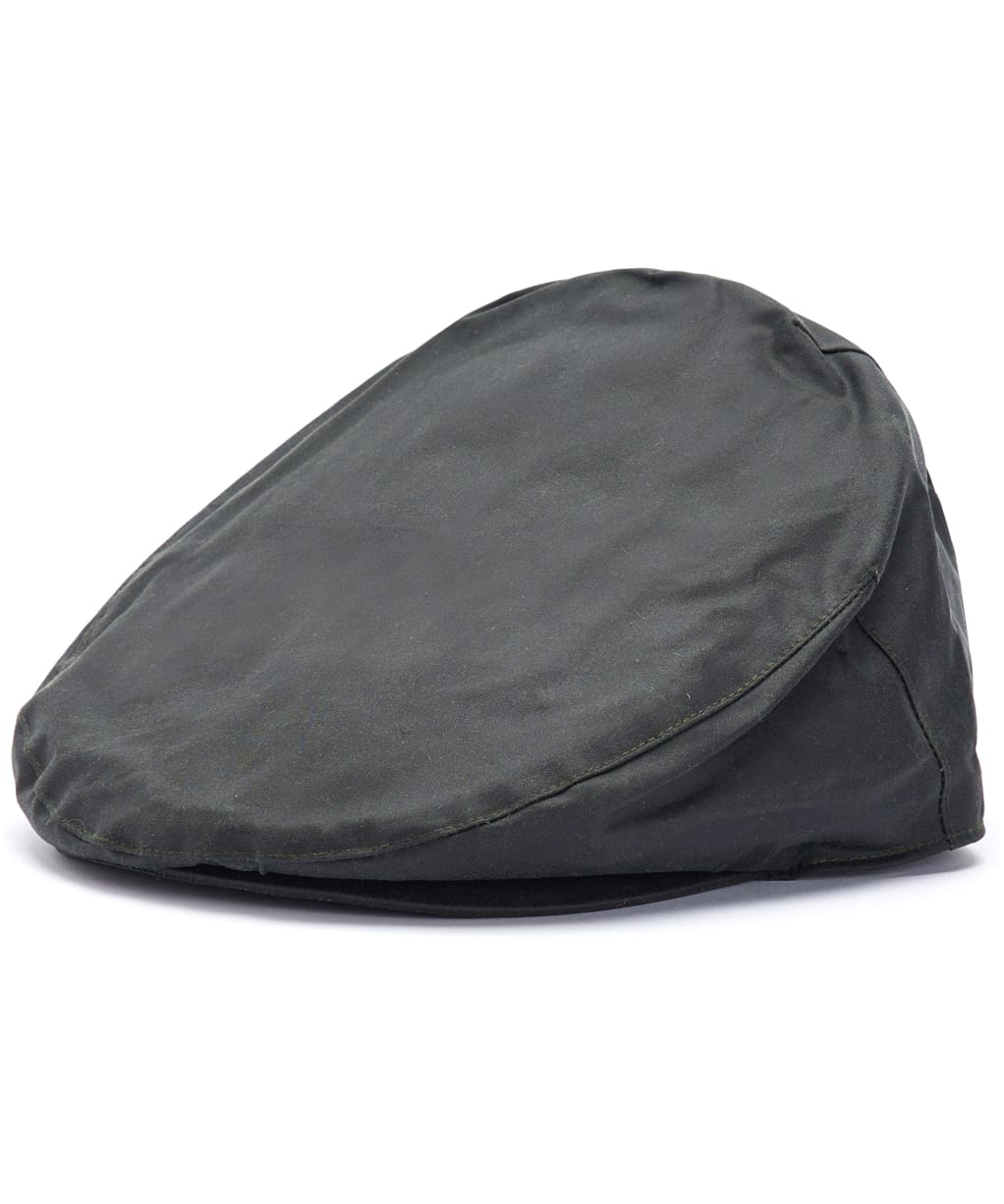 Men's Barbour Waxed Flat Cap - Sage