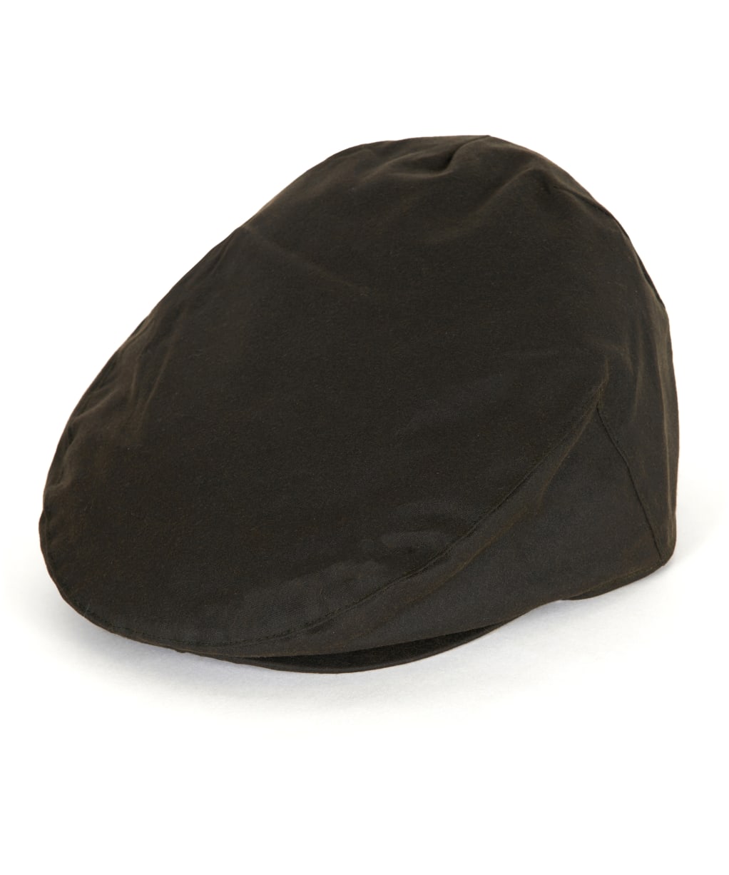 Men's Barbour Waxed Flat Cap - Olive