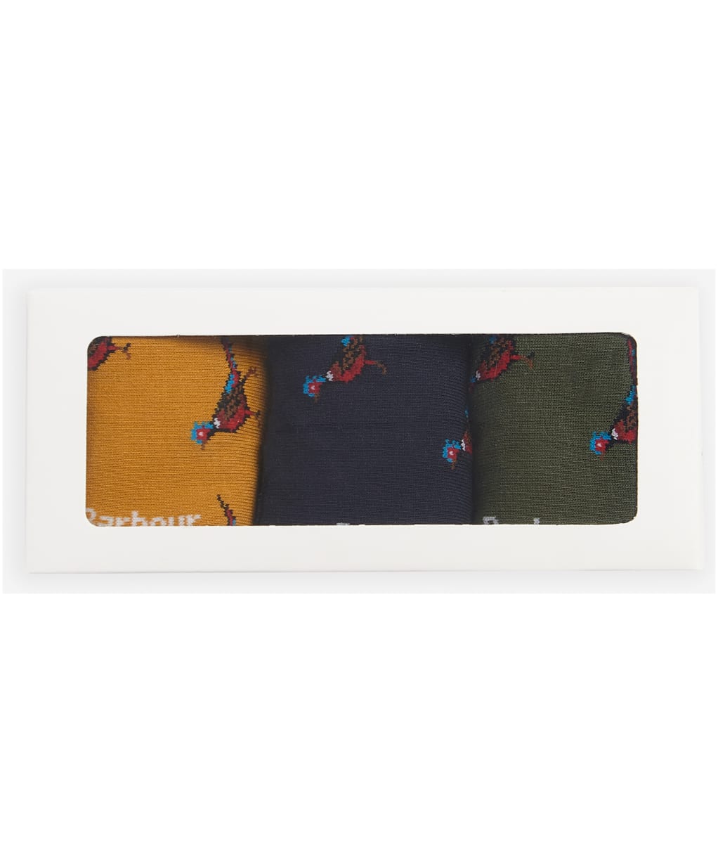 Men's Barbour Pheasant Sock Gift Box - Forest Mist