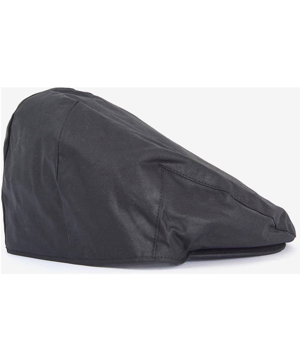 Men's Barbour Waxed Flat Cap - Black / Classic Tartan