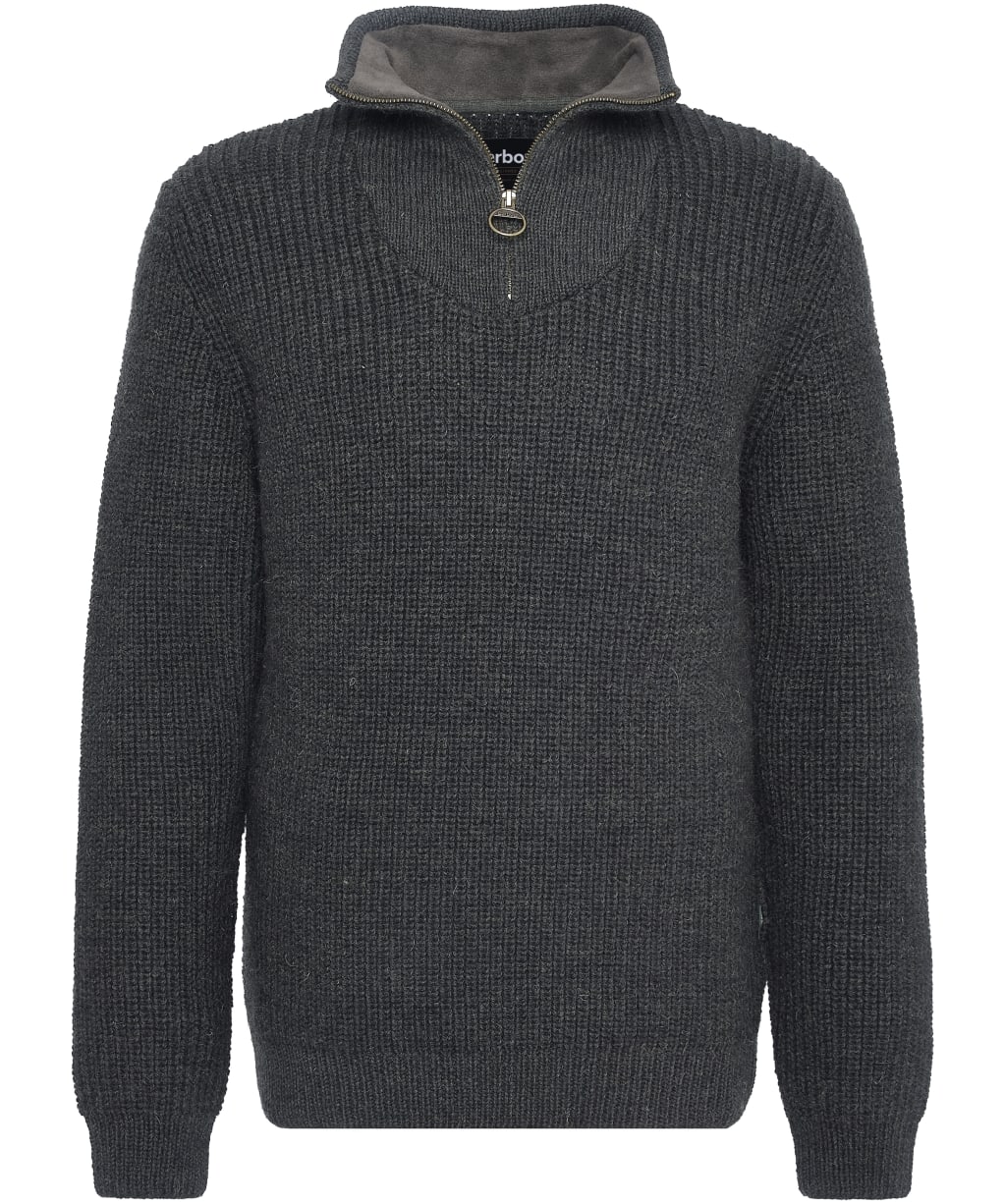 Men's Barbour New Tyne Half Zip Sweater - Olive