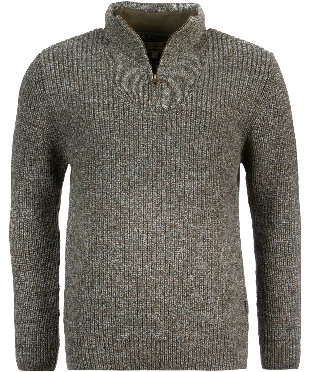 Men's Barbour New Tyne Half Zip Sweater - Derby Tweed
