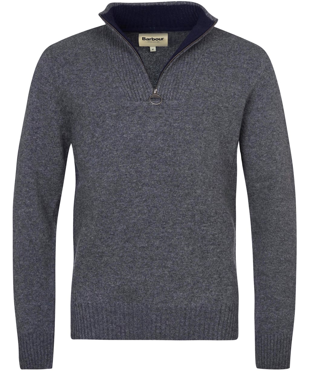 Men's Barbour Nelson Half Zip Sweater - Storm Grey