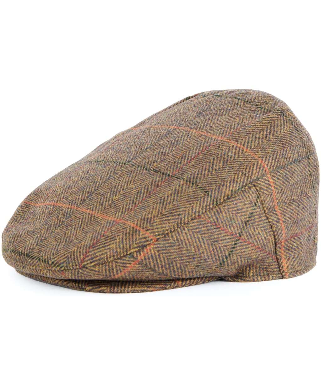 Men’s Barbour Wilkin Flat Cap - Olive / Orange / Red