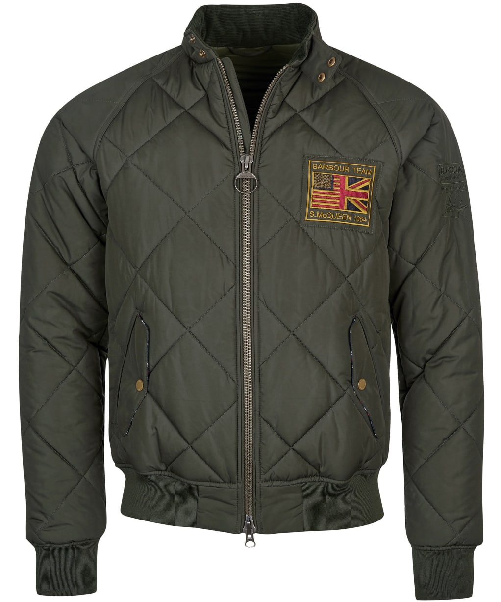 Men’s Barbour International Steve McQueen Quilted Merchant Jacket - Sage