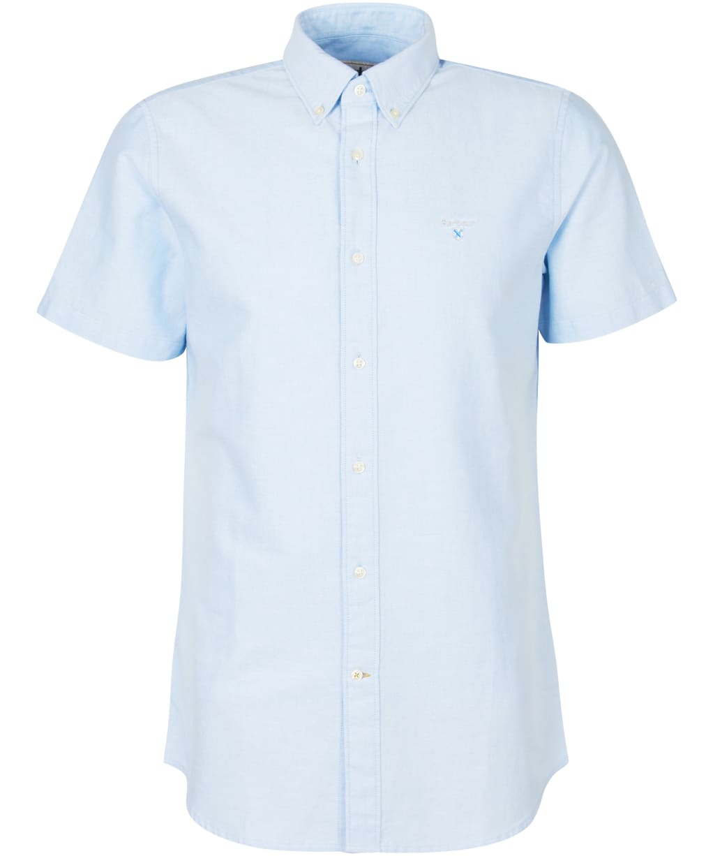 Men's Barbour Oxtown Short Sleeve Tailored Shirt - Sky