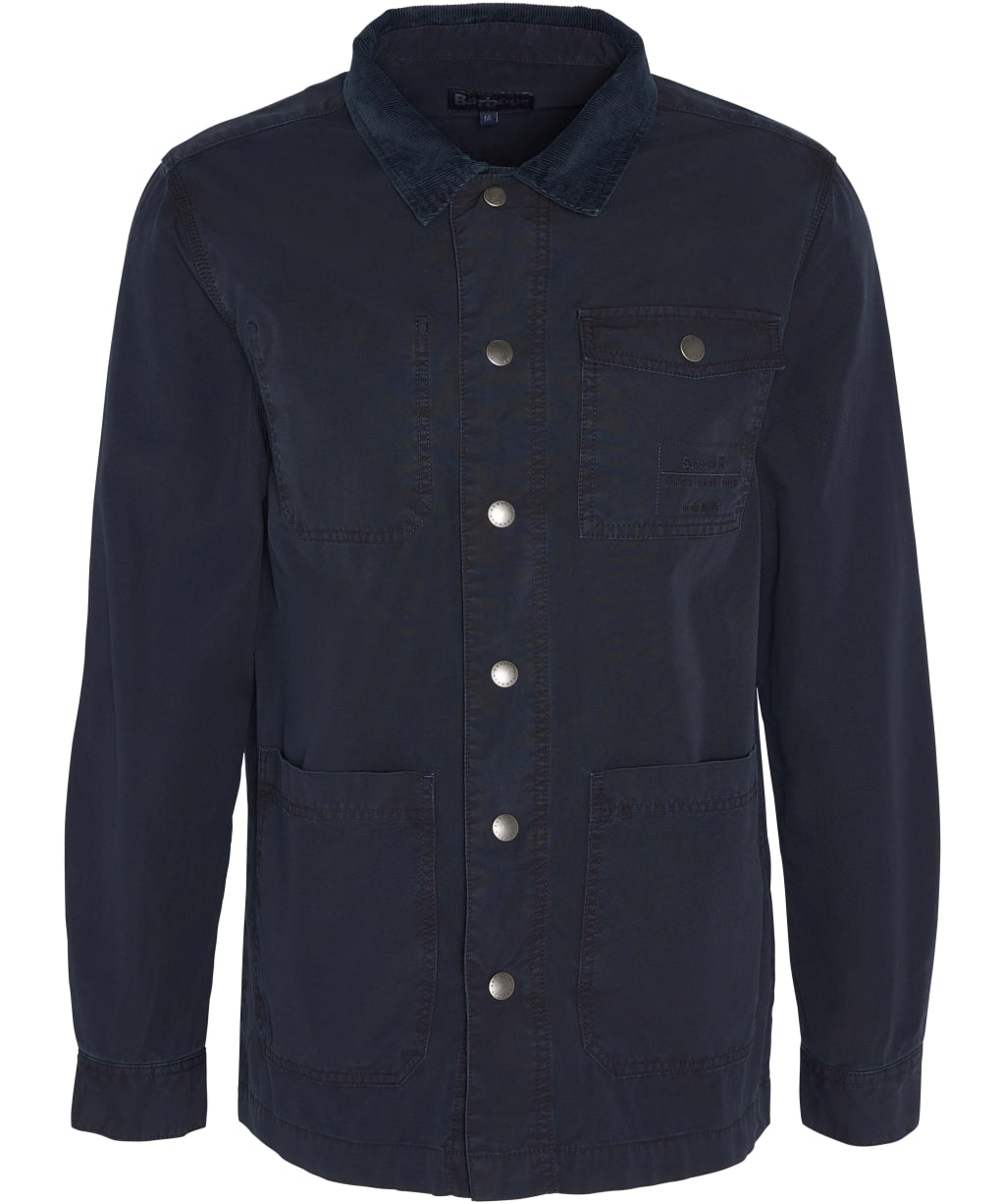 Men's Barbour Grindle Cotton Overshirt - Navy