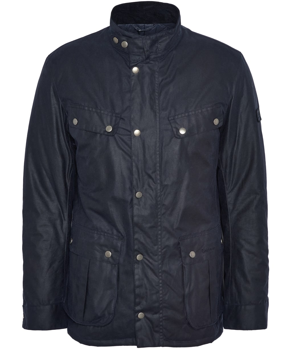 Men's Barbour International Duke Waxed Jacket - Navy