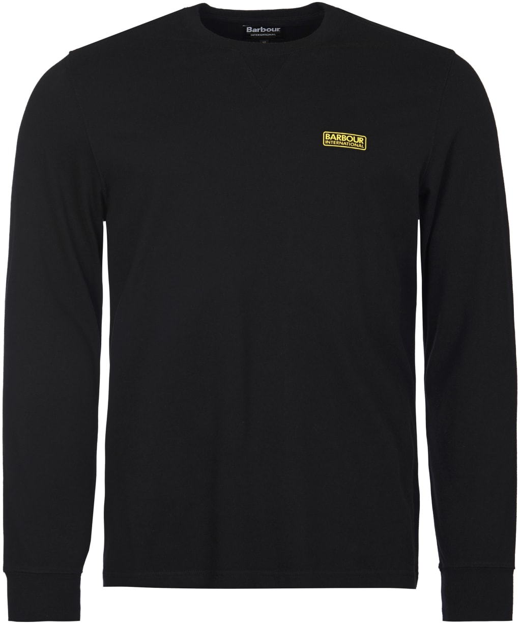 Men's Barbour International Long Sleeve Logo Tee - Black