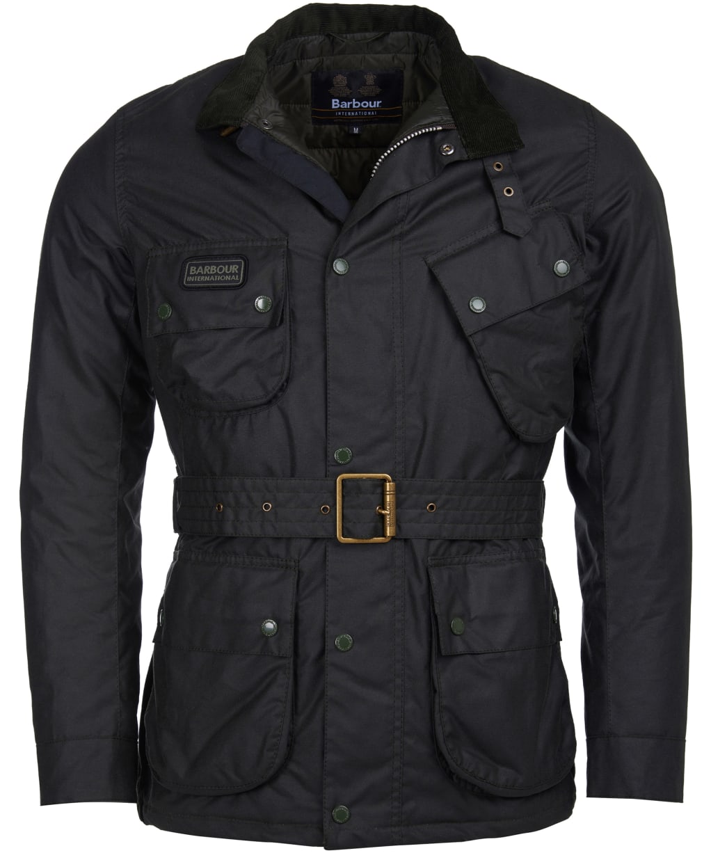 Men’s Barbour International Coloured SL International Waxed Jacket - Sage