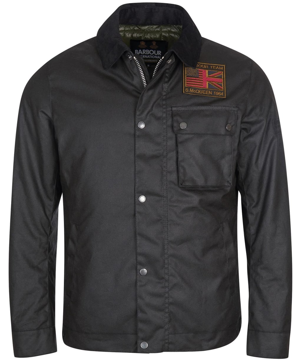 Men’s Barbour International Steve McQueen Workers Waxed Jacket - Black