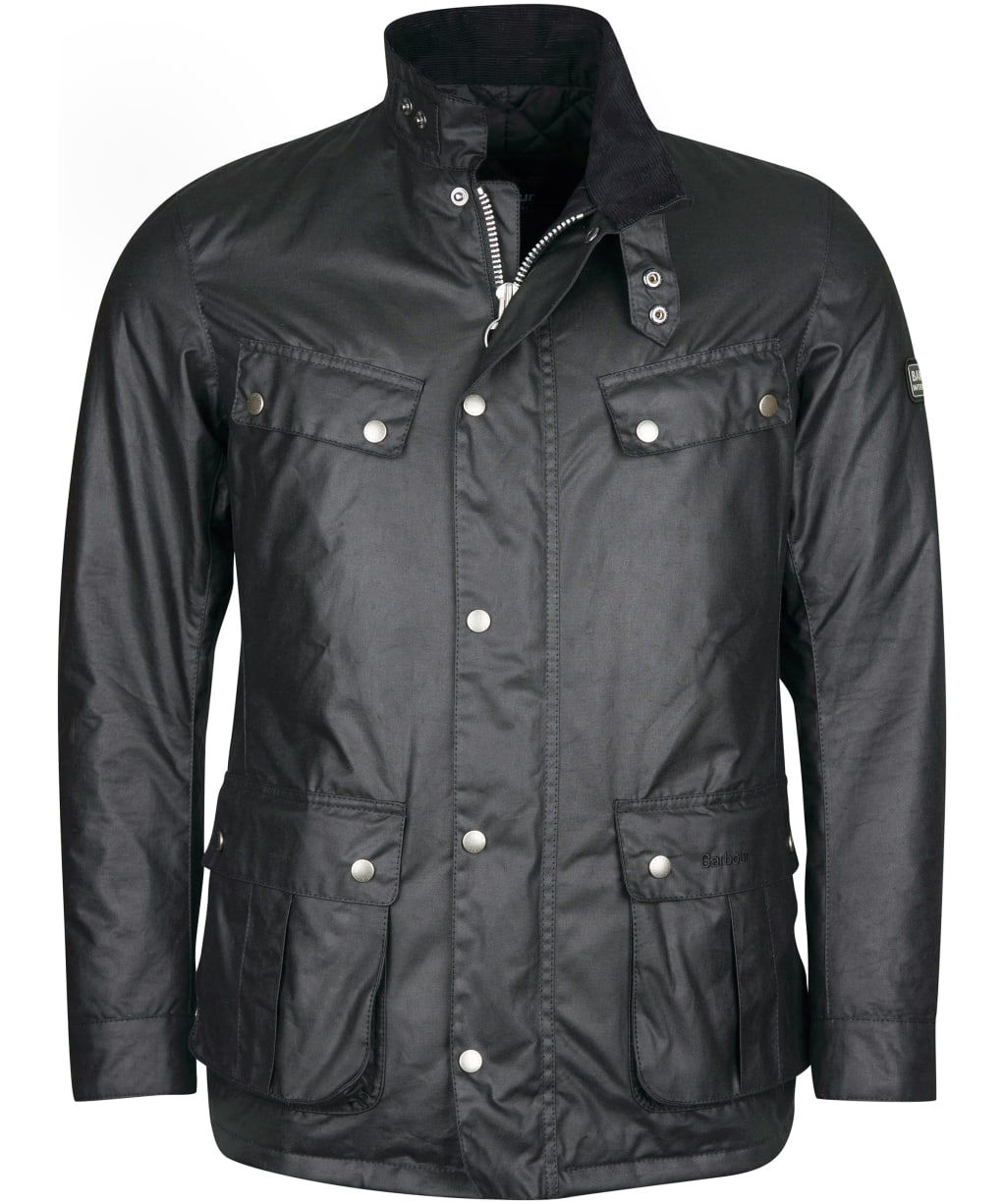 Men's Barbour International Tourer Duke Waxed Jacket - Black