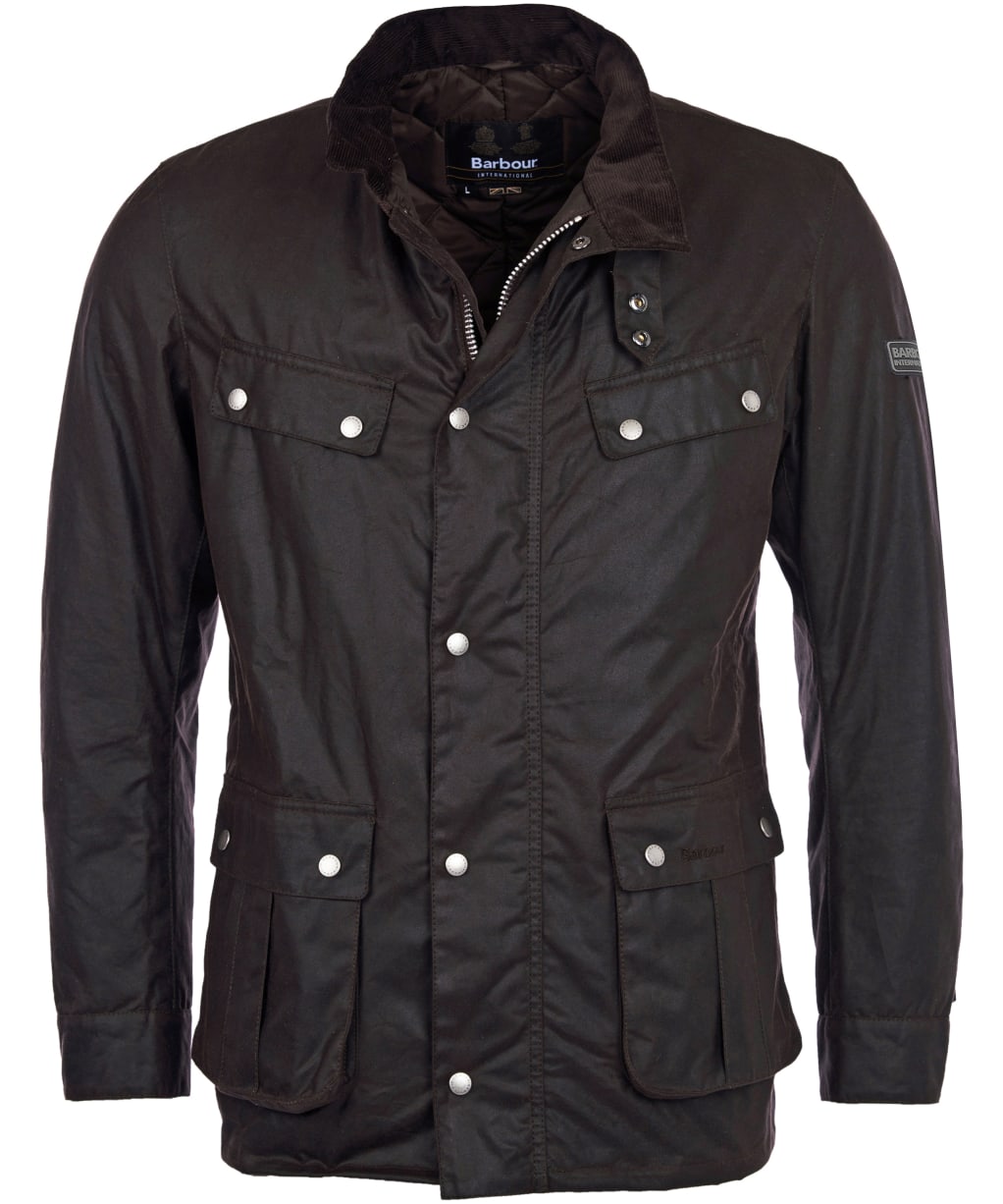 Men's Barbour International Tourer Duke Waxed Jacket - Rustic