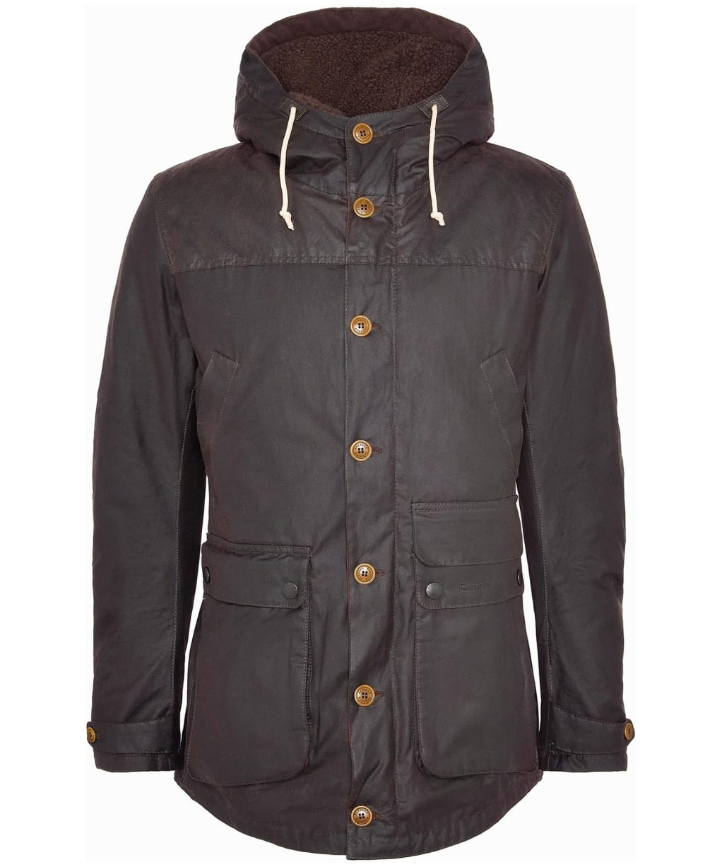 Men's Barbour Game Waxed Parka Jacket - Rustic
