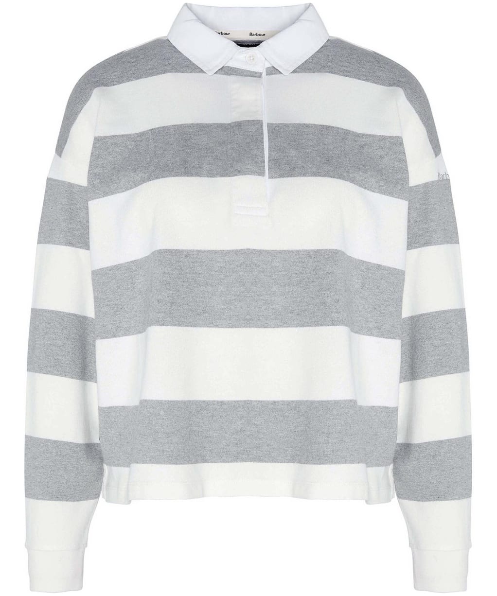Women's Barbour Marsden Oversized Rugby Top - Whisper White Stripe