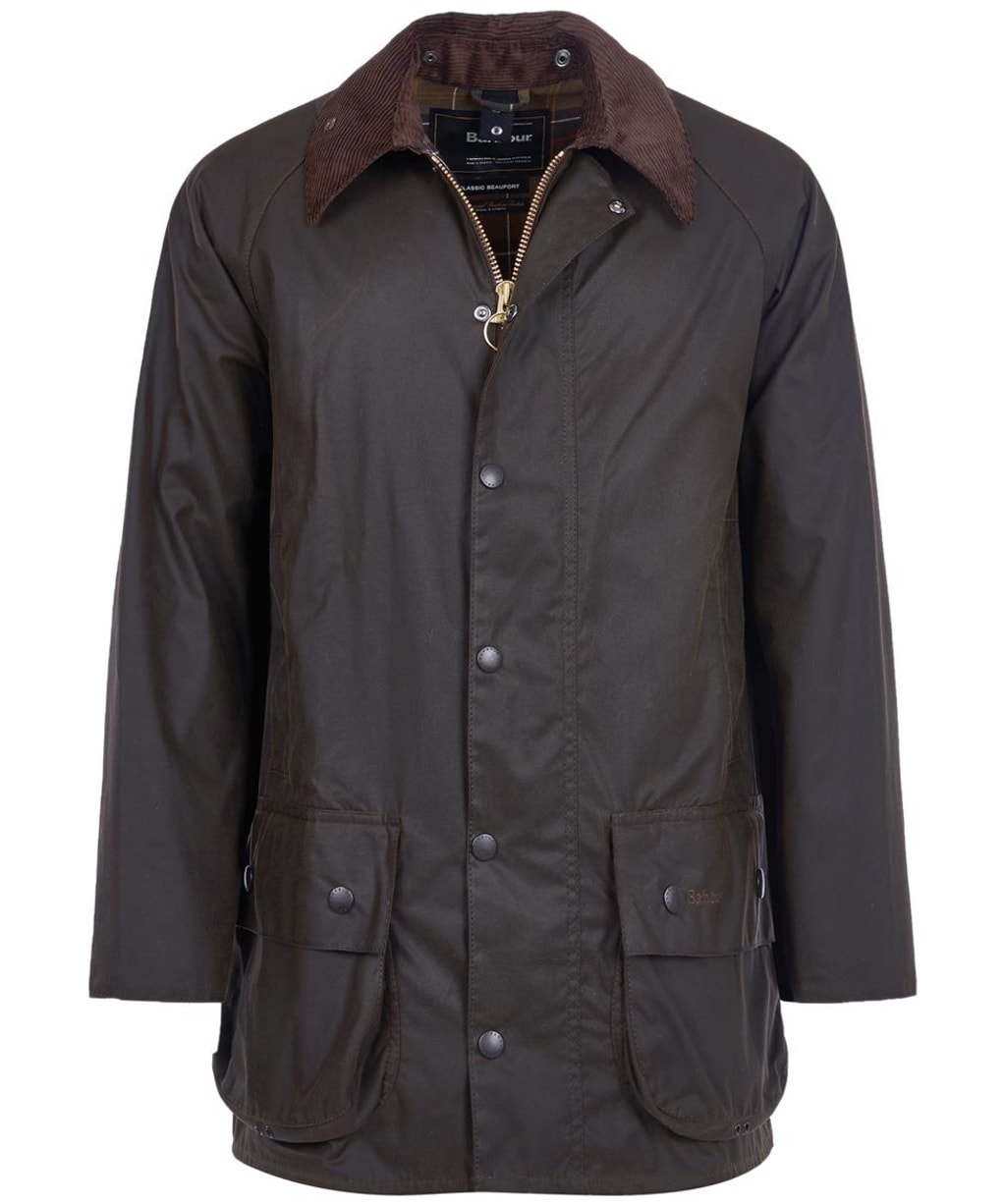 Men's Barbour Classic Beaufort Waxed Jacket - Olive