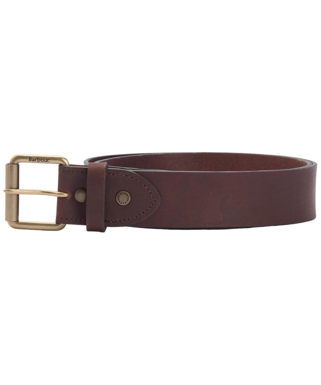 Men’s Barbour Contrast Leather Belt - Olive