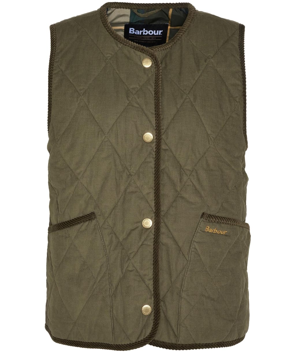 Cecily Gilet - Deep Olive / Ancient Tartan