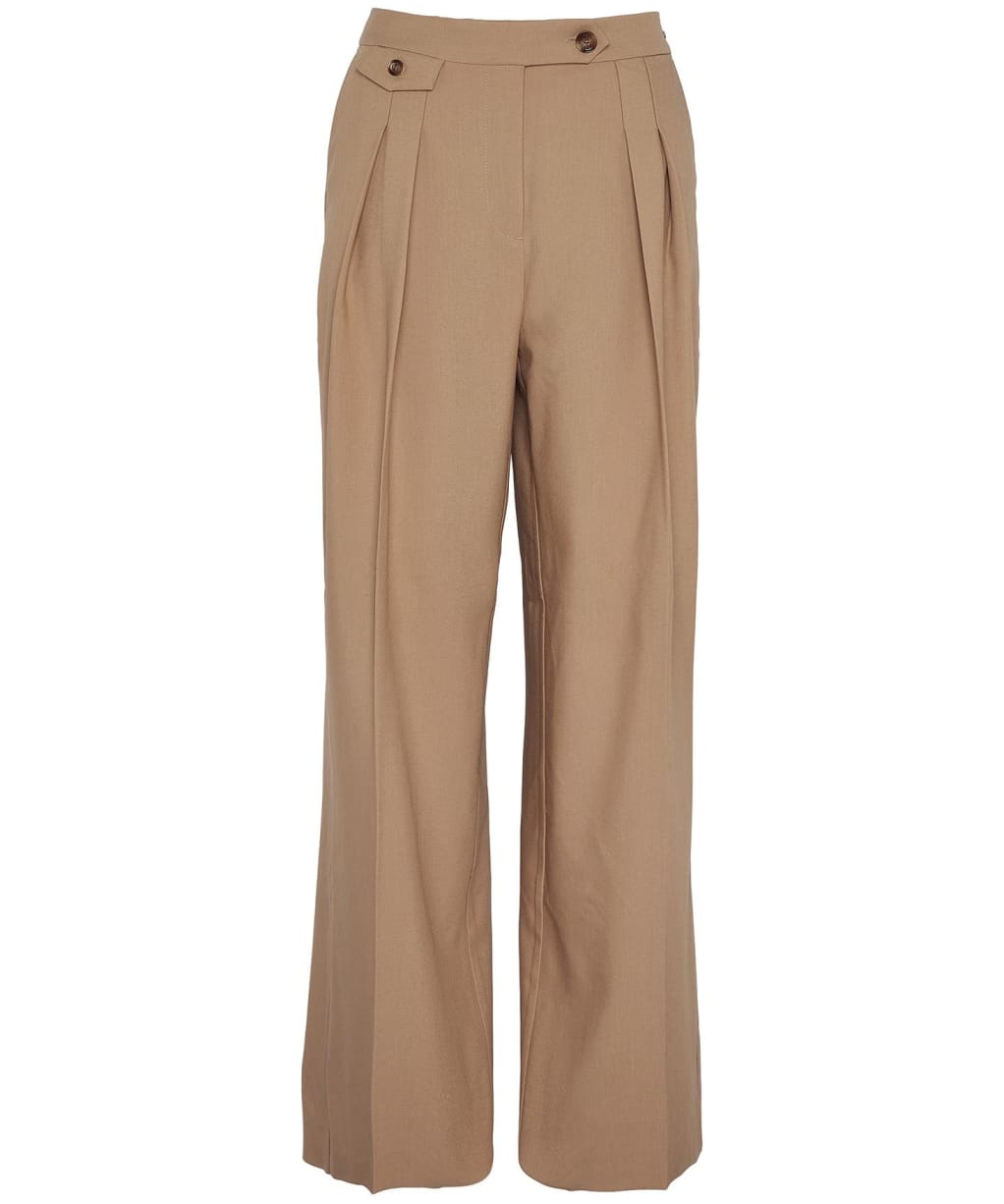 Women's Barbour Francis Wide Leg Trousers - Dark Camel