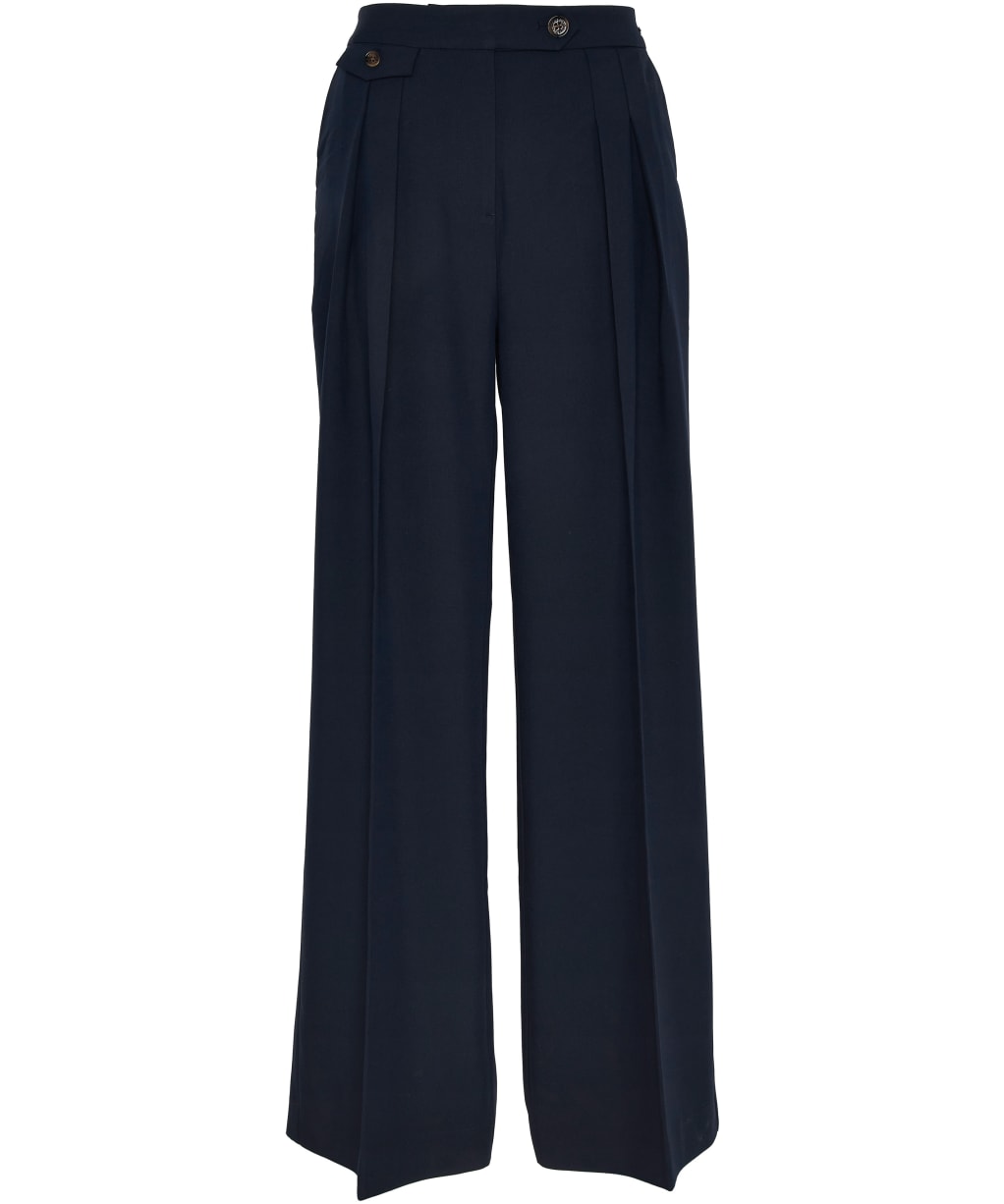 Women's Barbour Francis Wide Leg Trousers - Navy