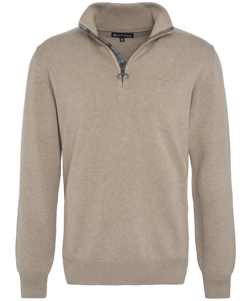 Men’s Barbour Cotton Half Zip Sweater - Green Slate