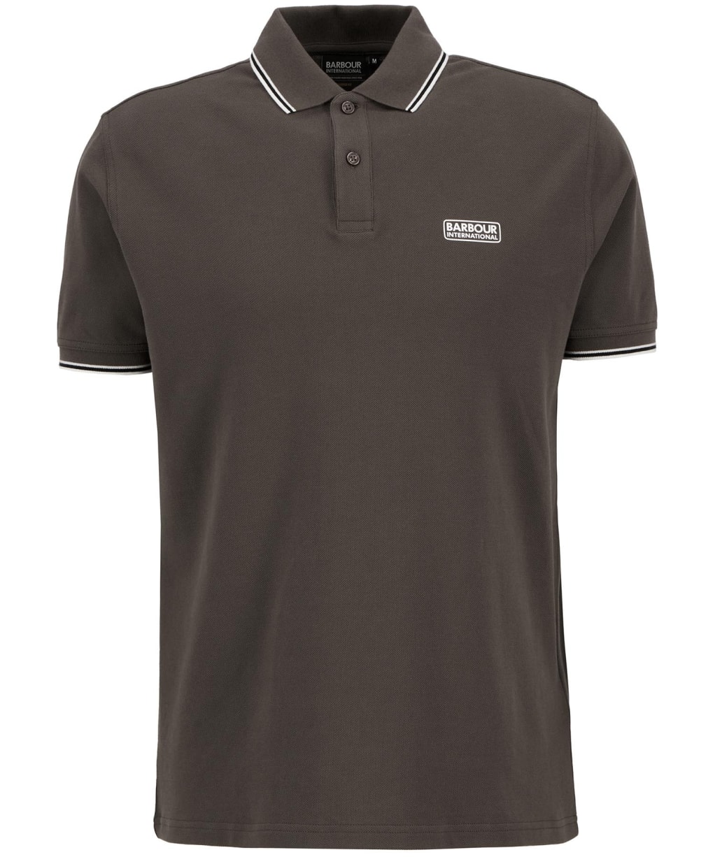 Men's Barbour International Evan Tipped Polo Shirt - Major Brown
