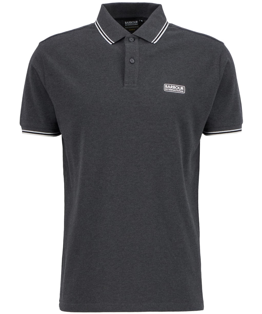 Men's Barbour International Evan Tipped Polo Shirt - Asphalt